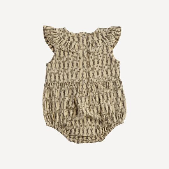 NWT Kate Quinn Sketched Argyle Sleeveless Ruffle Bubble 18-24m - Picture 3 of 4